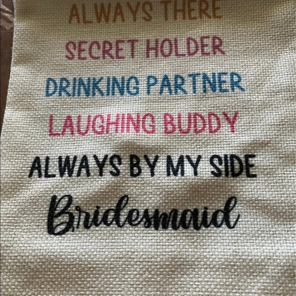 3/$10 NEW wine bag gift bag bestie bridesmaid - Picture 3 of 3